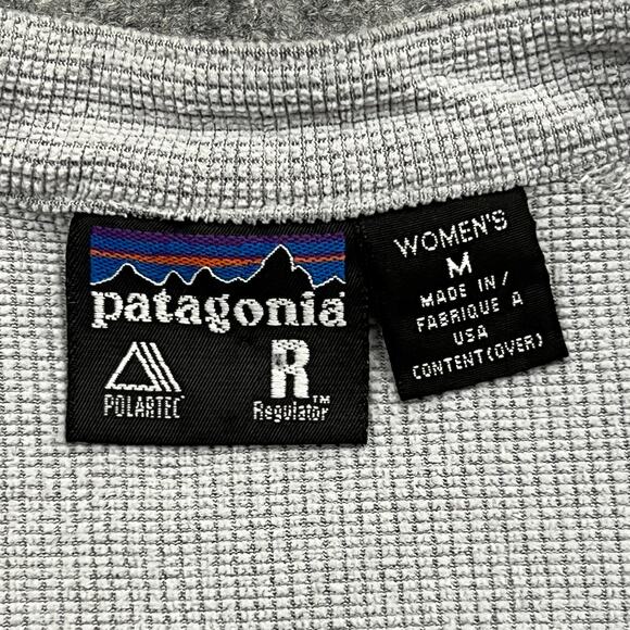 VTG Patagonia R.5 Quarter Zip Top Womens Size Medium Gray Polartec Regulator - Picture 7 of 12